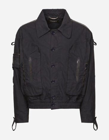 Dolce & Gabbana Lined bomber jacket with patch pockets Print G9AZDTFS6N5
