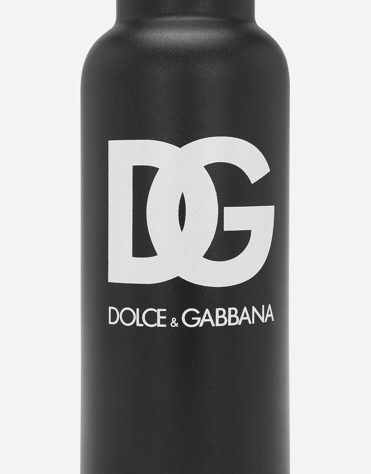 Dolce & Gabbana Trinkflasche aus bedrucktem Stahl Schwarz EP0097AQ970