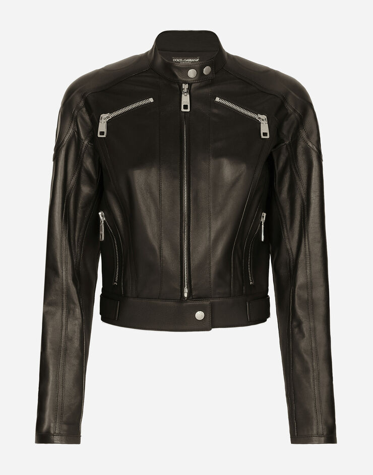 Dolce & Gabbana Nappa leather biker jacket Black F9M87LGDBVO