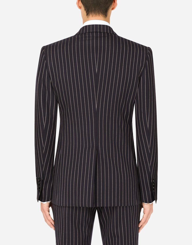 Dolce & Gabbana Double-breasted pinstripe wool Sicilia-fit jacket Multicolor G2PQ5TFR2XI