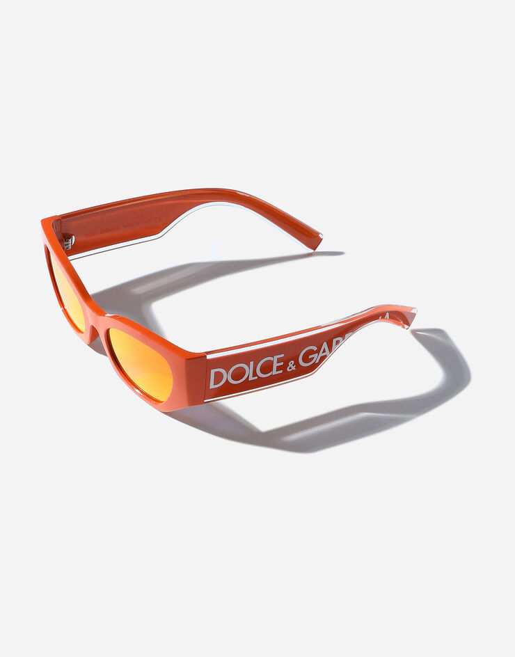 Dolce & Gabbana نظارة شمسية بشعار DNA برتقالي VG600KVN86Q