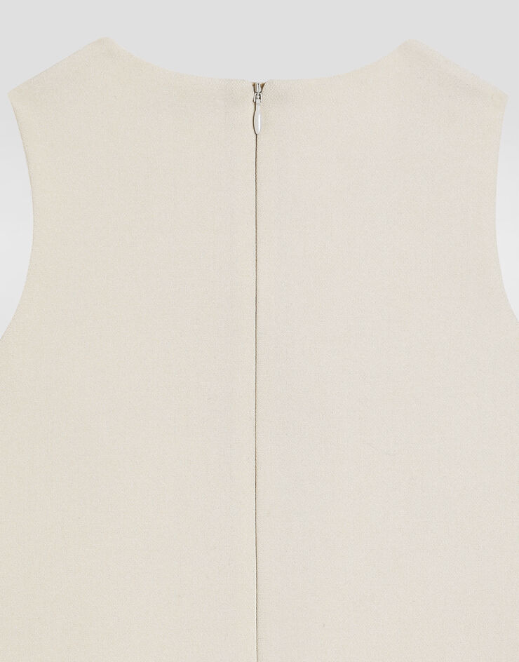 Dolce & Gabbana Sleeveless cady dress Pink L53DF1FURMM