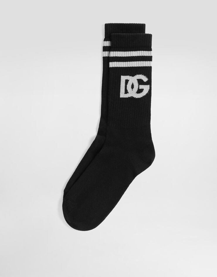 Dolce & Gabbana DG logo jacquard shaved sock Multicolor GXS80TJFMLA