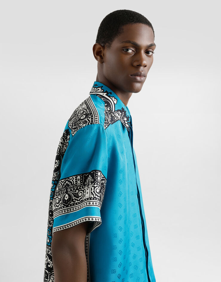 Dolce & Gabbana Camisa de seda con estampado Bandana Imprima G5MR0THI1VM