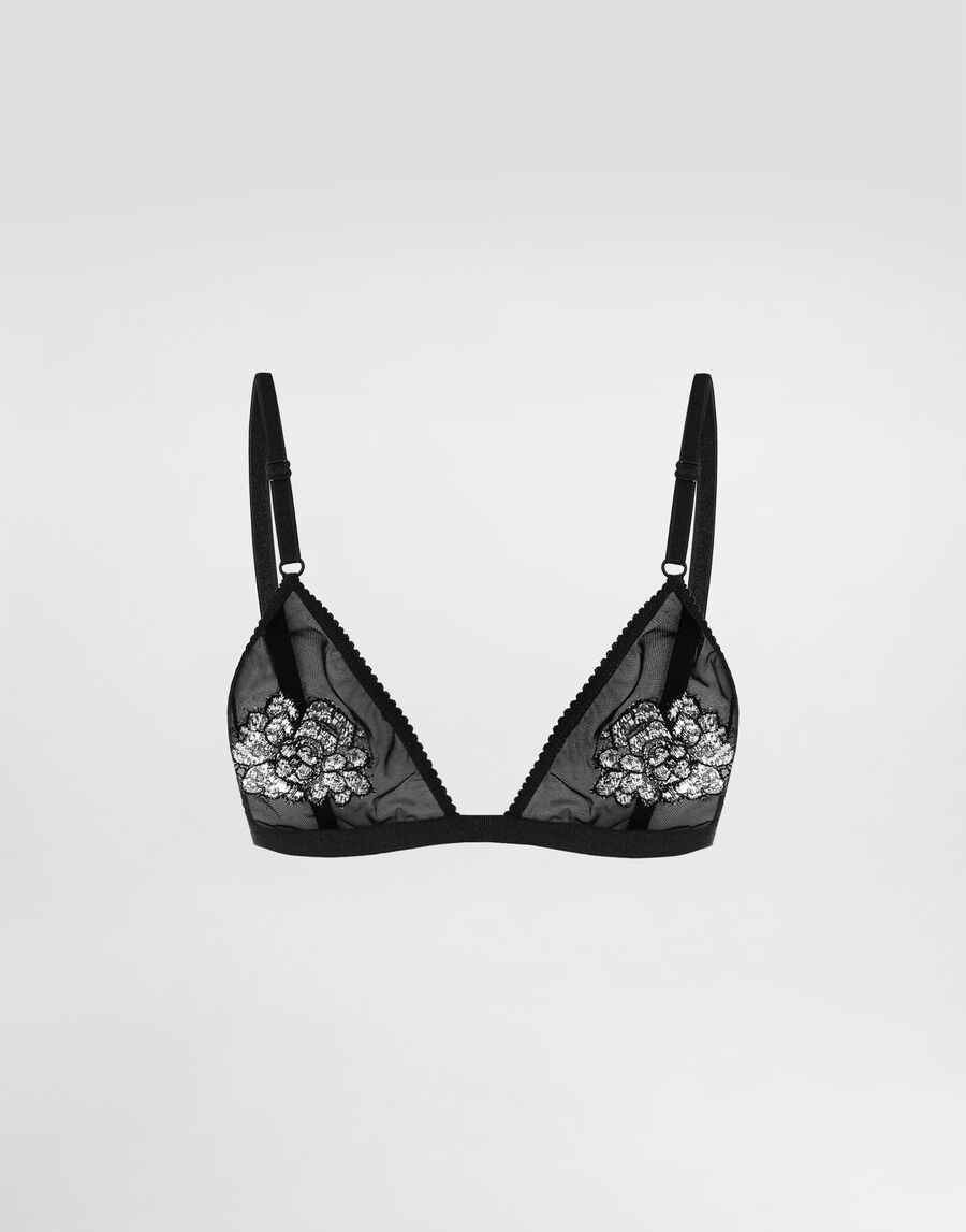 Tulle and lace bra