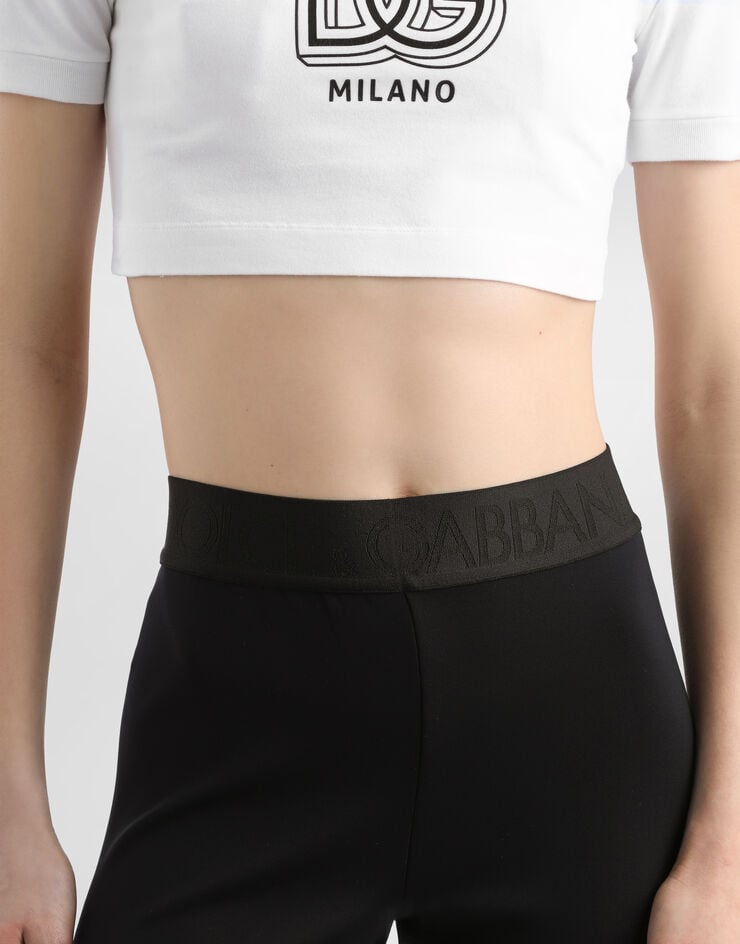 Dolce & Gabbana Technical jersey leggings with branded elastic Dolce & Gabbana Technical jersey leggings with branded elastic Black FTCOGTFUUBD