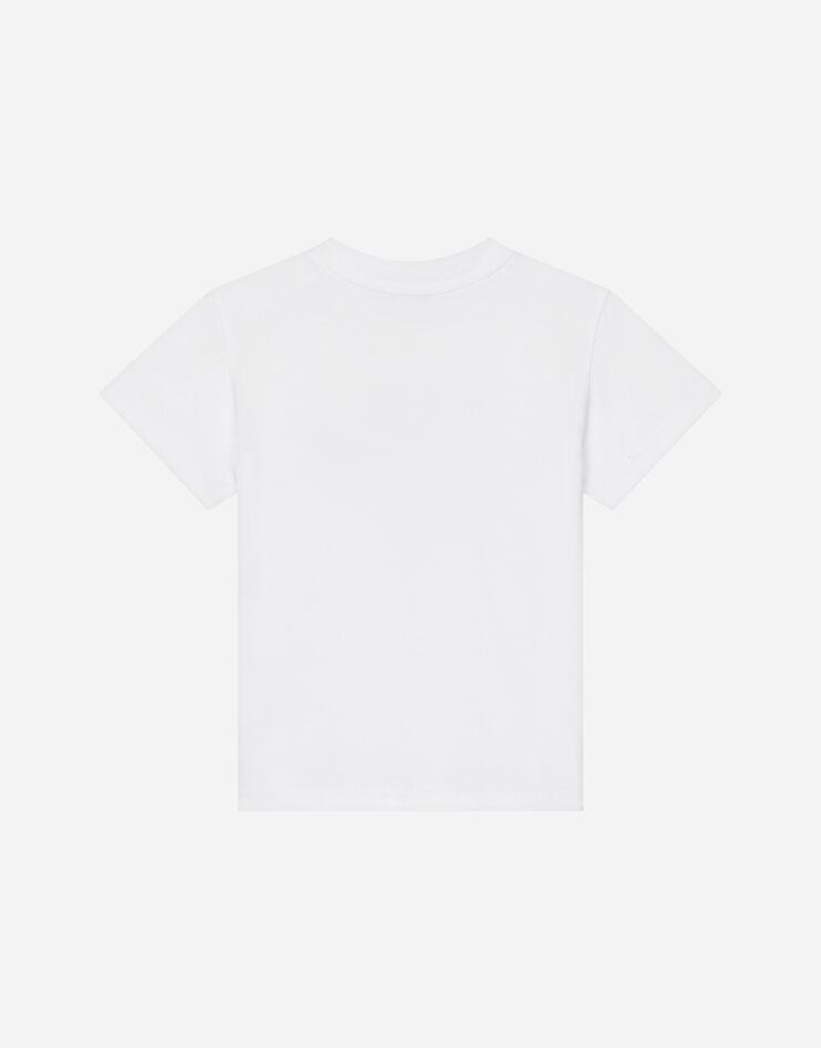 Dolce & Gabbana Jersey T-shirt with DG logo print Multicolor L1JTEVG7G3V