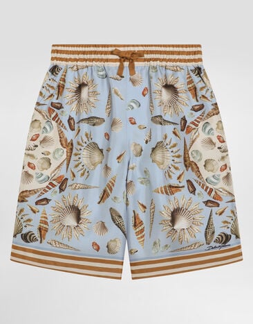 Dolce & Gabbana Shell-print twill bermuda shorts Multicolor L43Q54HI1ZB