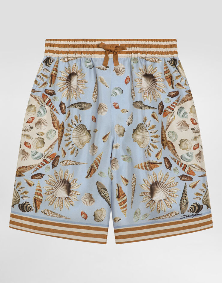 Dolce & Gabbana Shell-print twill bermuda shorts Multicolor L43Q54HI1ZB
