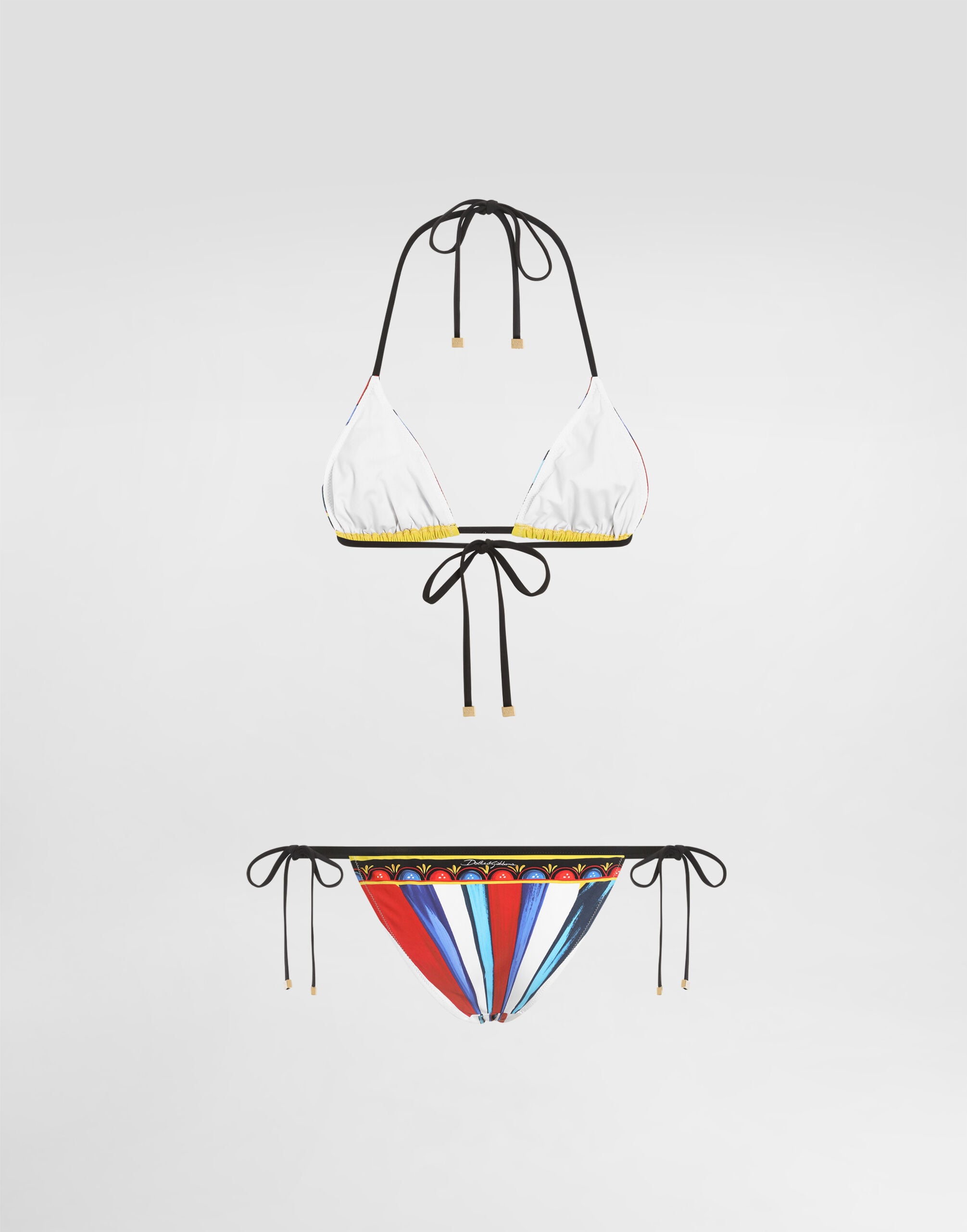 Carretto-print triangle bikini - thumbnail 2