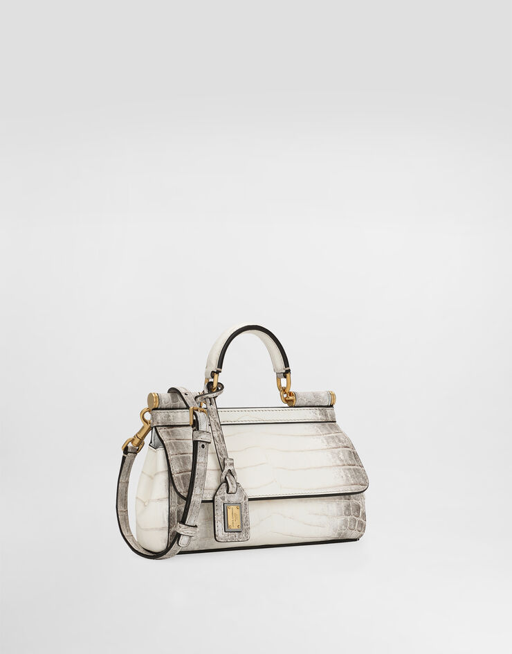 Dolce & Gabbana Sicily 长款喜马拉雅鳄鱼皮手袋 白 BB7116B2EM1