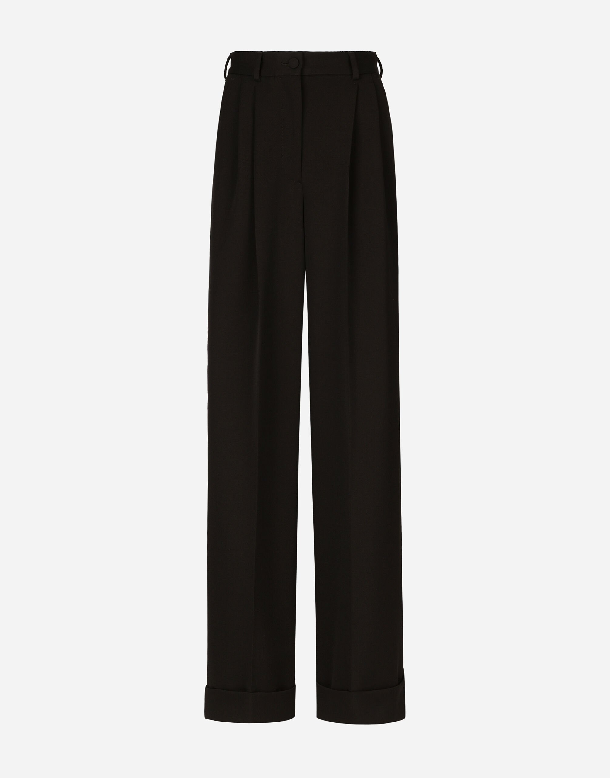 Dolce & Gabbana Flared woolen pants Black FTBMPTFU21E