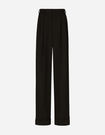 Dolce & Gabbana Flared woolen pants Black FTAM0TFU28J
