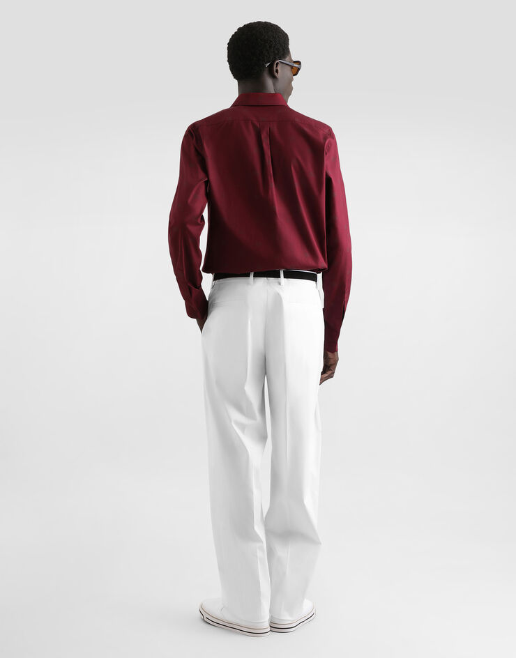 Dolce & Gabbana Hemd Martini aus Popeline mit Logo-Print Multicolor G5ML1THS5T7