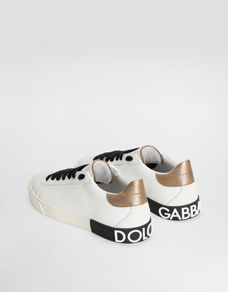 Dolce & Gabbana Portofino vintage calfskin sneakers White CK2203AM780