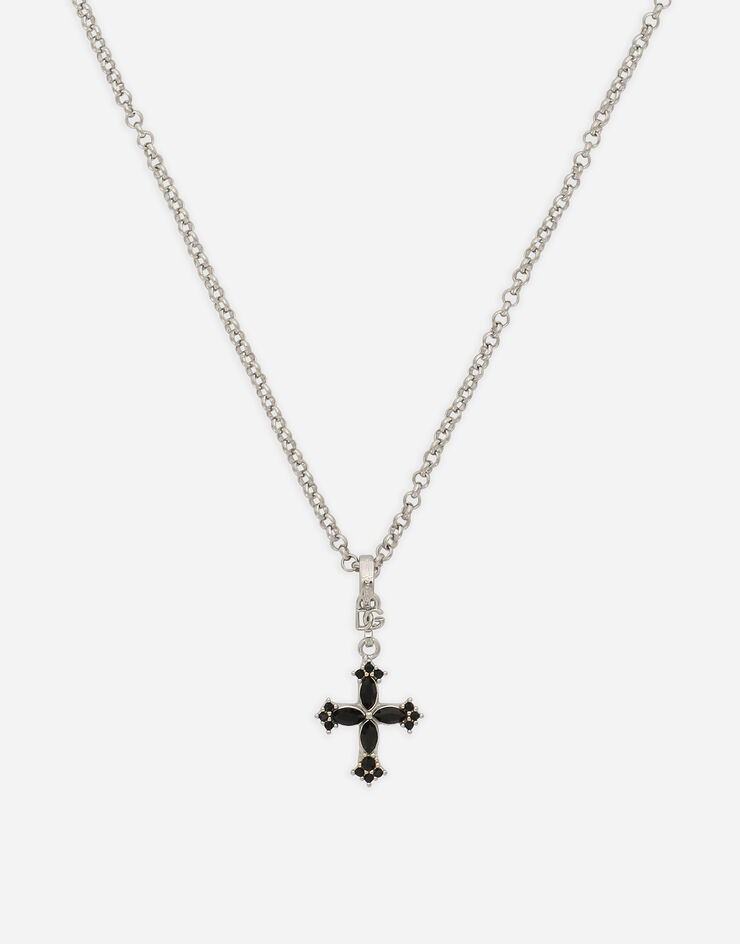 Dolce & Gabbana 十字架细链项链 银 WNQ4S2W1111