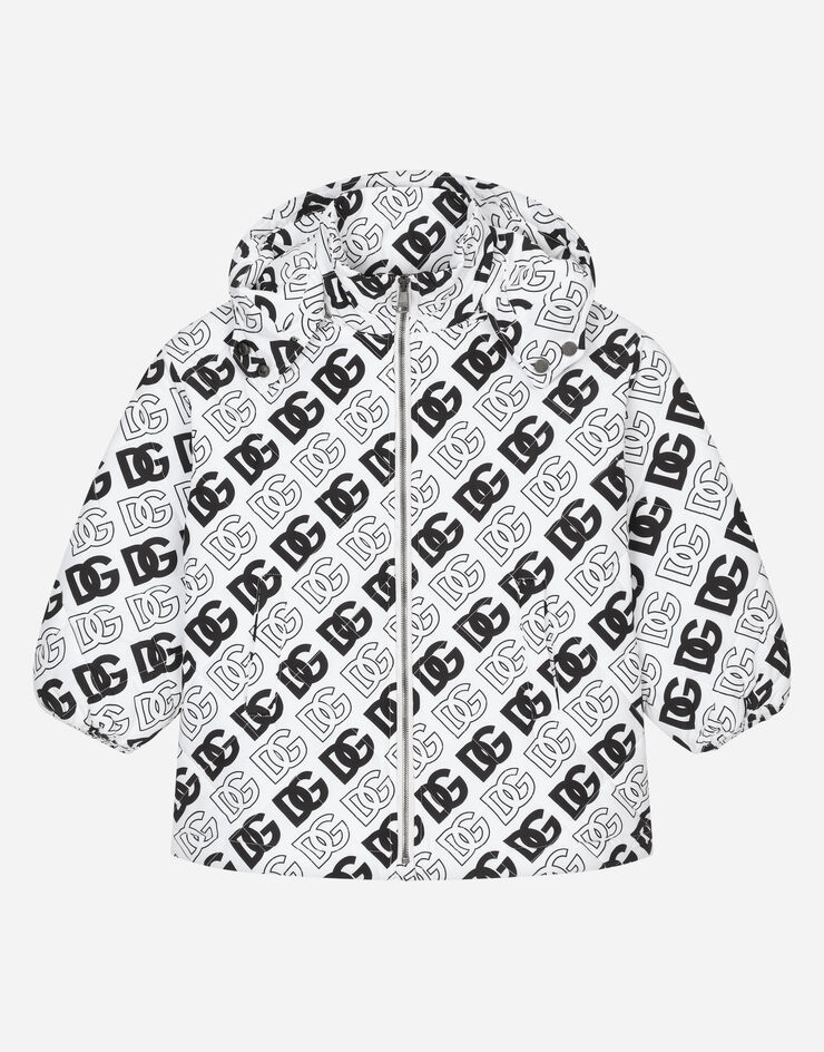 Dolce & Gabbana Quilted nylon jacket with DG logo print Multicolor L5JBM3ISMAN