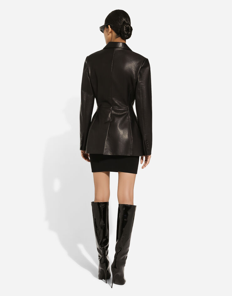 Dolce & Gabbana Calfskin Turlington jacket Black F29XYLHULUR