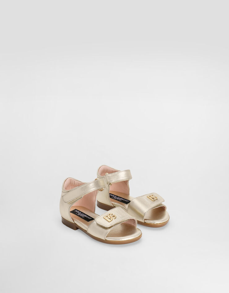 Dolce & Gabbana Laminated nappa leather sandals Grey D20099AJ133