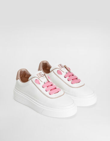 Dolce & Gabbana DG girlie up nappa calfskin and laminate sneakers Multicolor D11378AD643