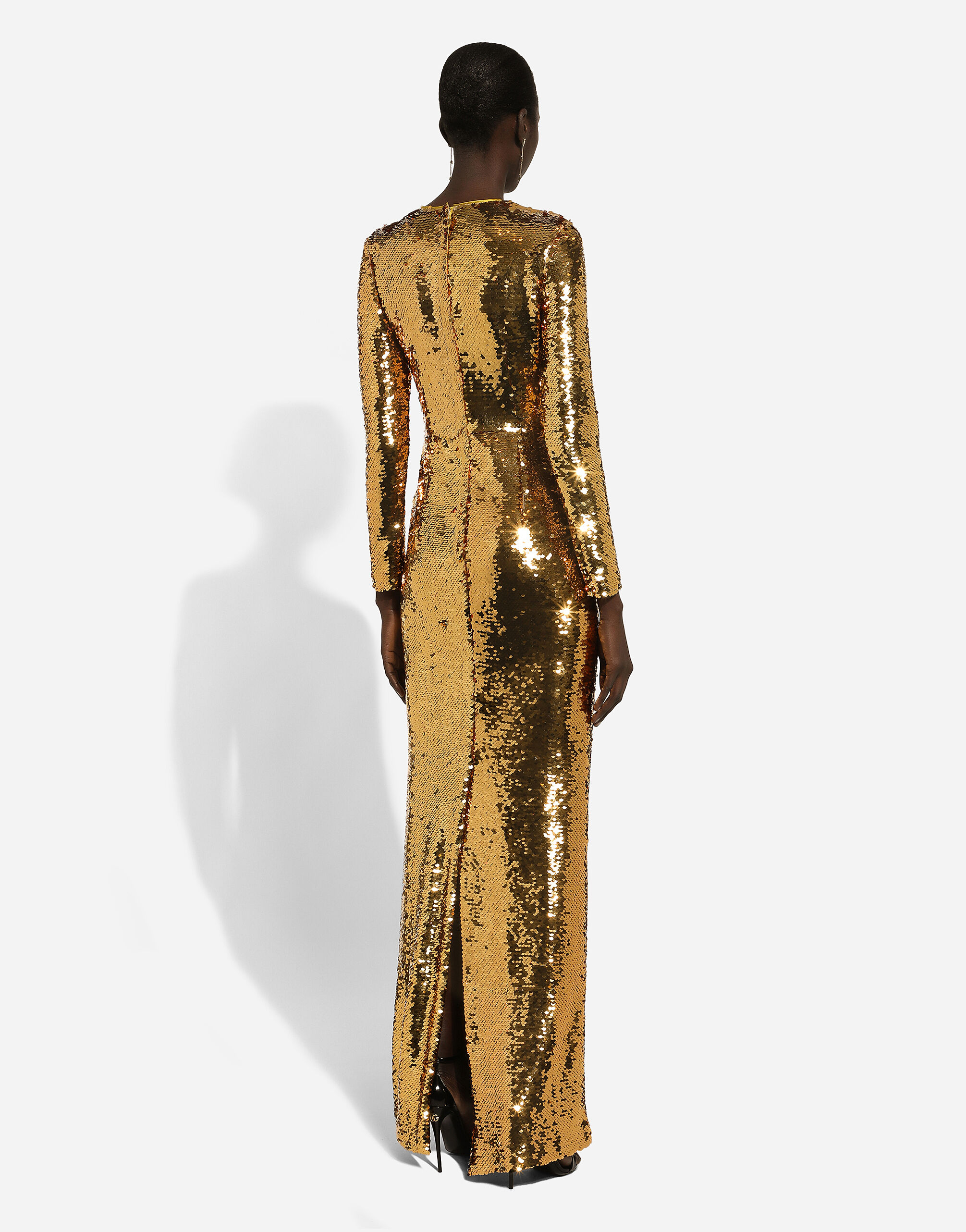 Dolce and 2025 gabbana gold dress