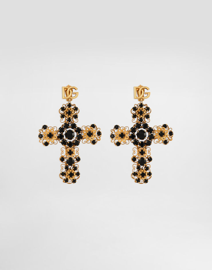 Dolce & Gabbana 花丝工艺十字架耳环 多色 WEP4C4W1111