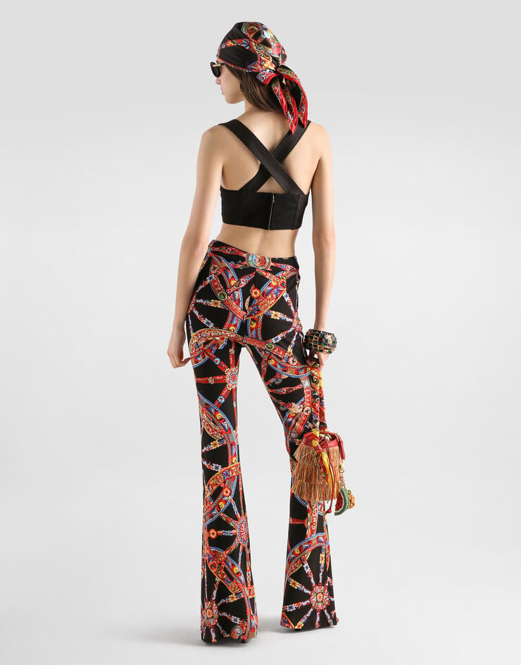 Dolce & Gabbana Carretto-print viscose jersey leggings Multicolor FTDKZTHS7OQ
