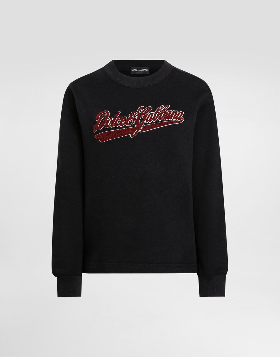 Cotton sweatshirt with patch