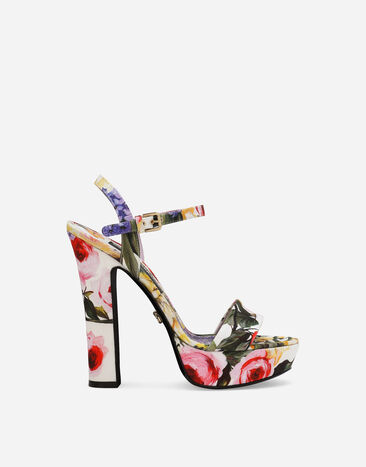 Dolce & Gabbana Gabardine platform sandals Print CR1751AV885