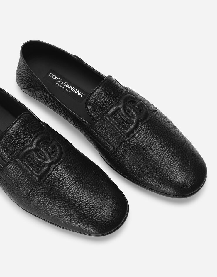 Dolce & Gabbana Mocasín driver en piel de ciervo Negro A50583A8034