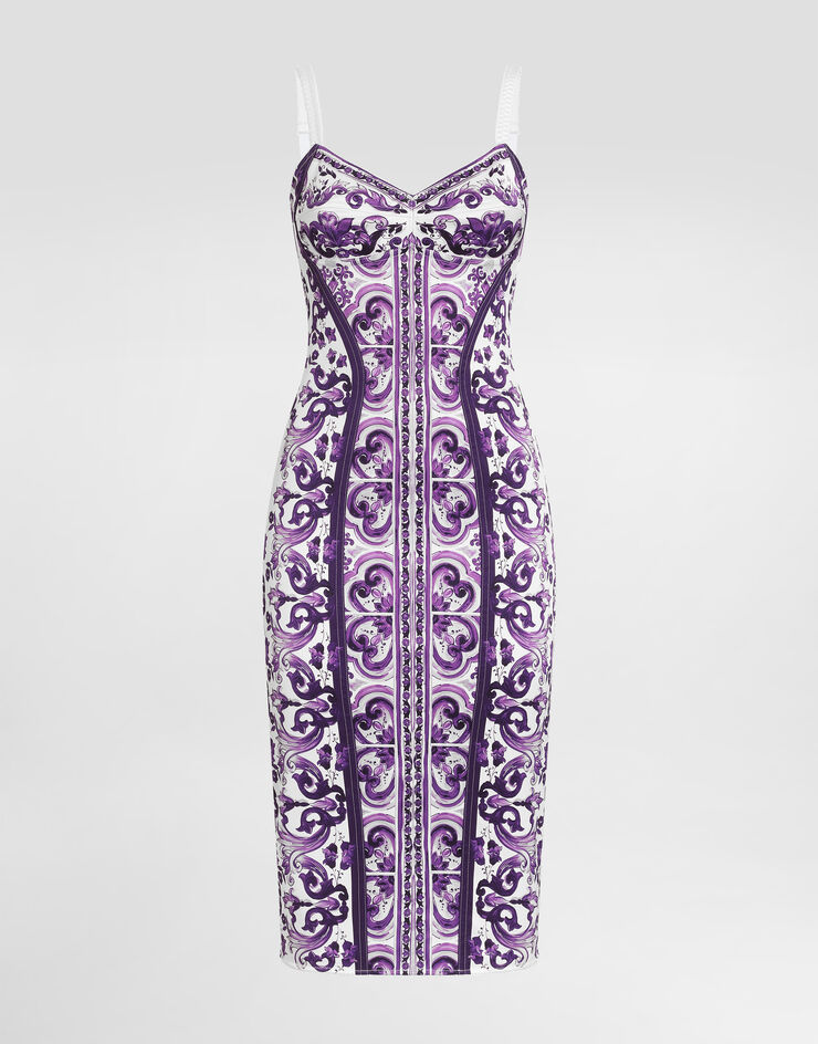 Dolce & Gabbana Majolica-print dress Multicolor F6TZGTFPIAP