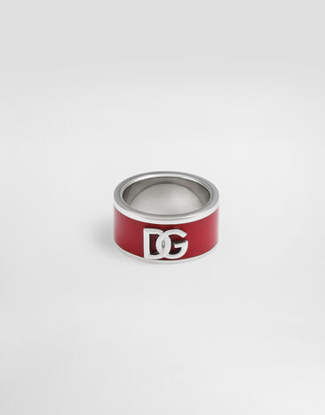 Dolce & Gabbana Enameled DG logo ring Dolce & Gabbana Enameled DG logo ring Fuchsia WRP6L2W1111