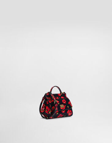 Dolce & Gabbana Sicily shoulder and crossbody bag in poppy-print patent leather  EB0003A0563