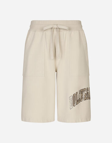 Dolce & Gabbana Jogging shorts with embroidered logo Turtle Dove GP095ZGI119