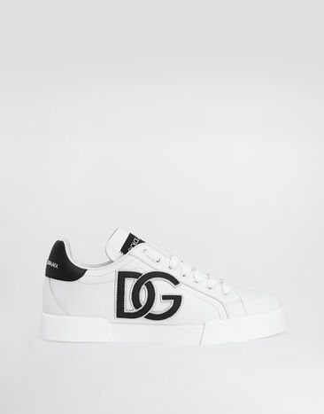 Dolce & Gabbana Calfskin Portofino sneakers with DG logo Multicolor CK1545AC330