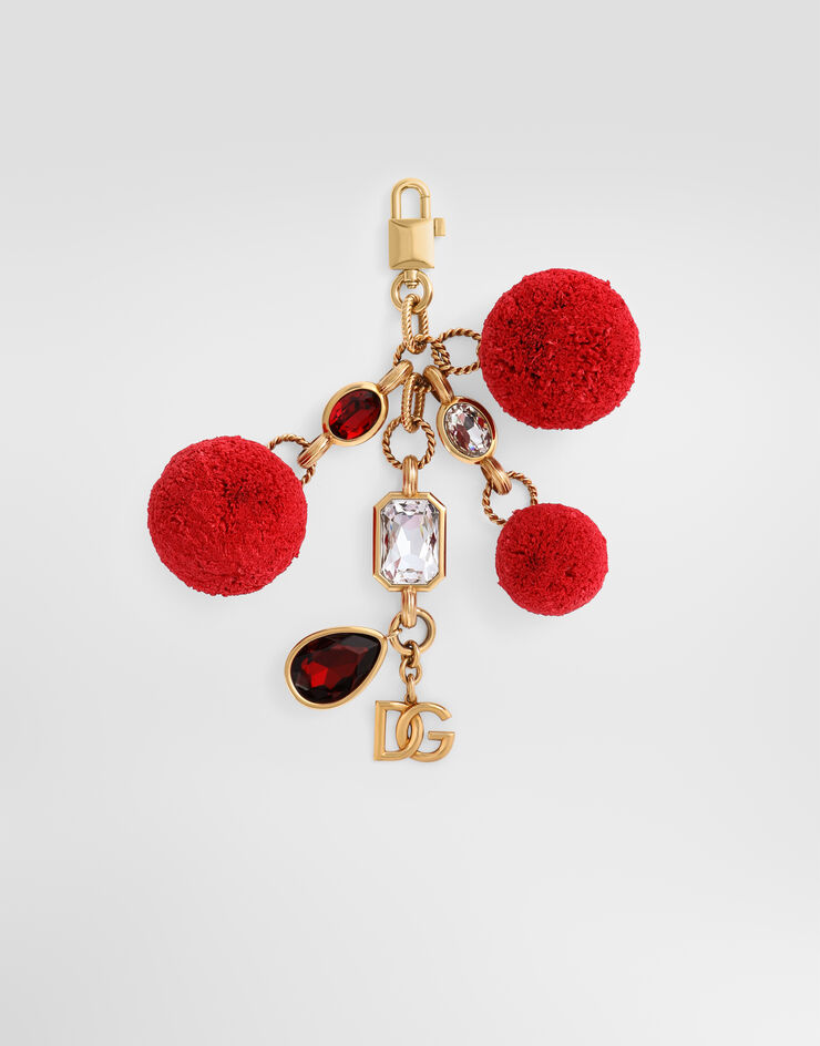 Dolce & Gabbana Metal keychain with charms Multicolor BI3423A0431