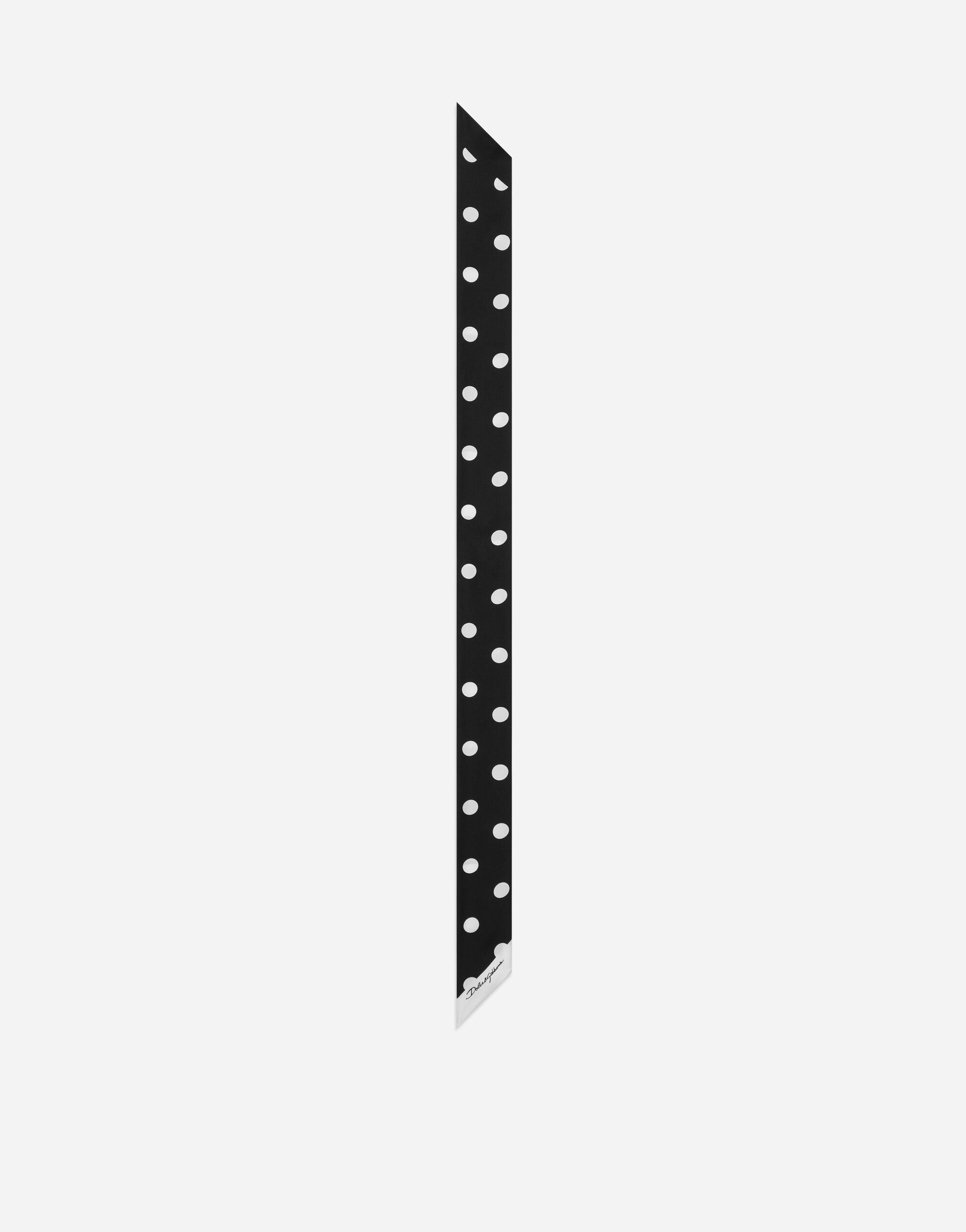 Dolce & Gabbana Twill headscarf with polka-dot and striped print (6x100) Print FN093RGDCLA