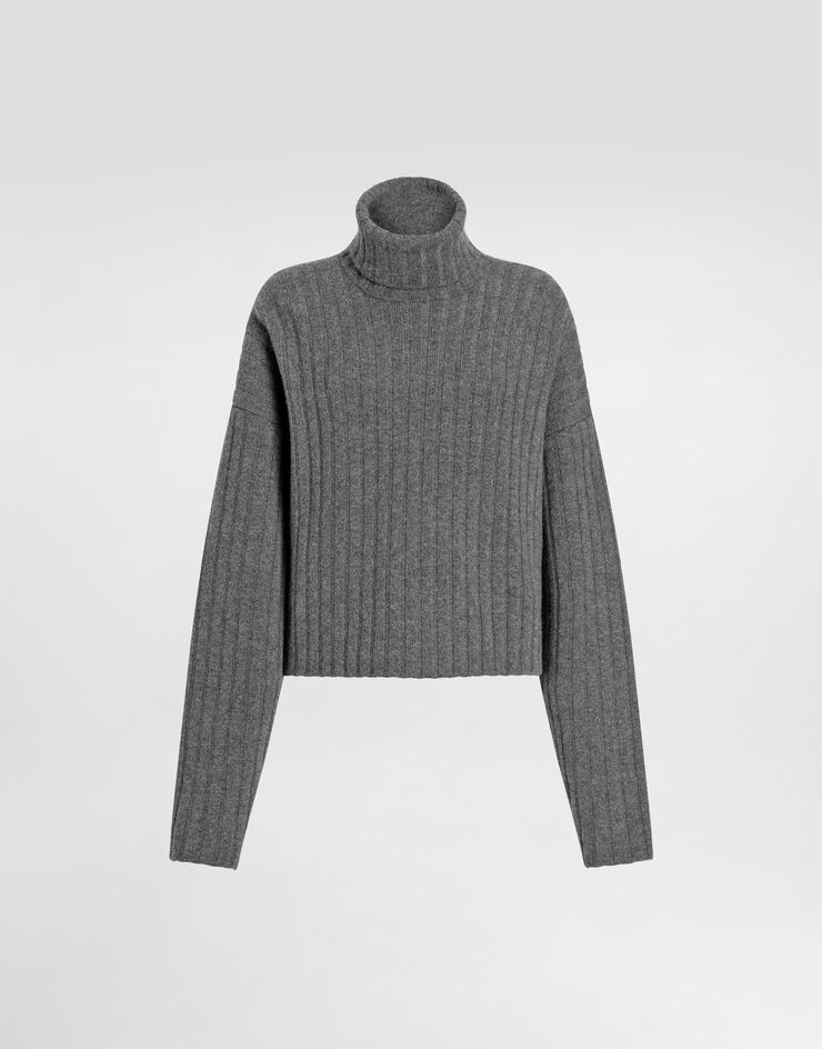 Dolce & Gabbana Cashmere turtleneck pullover Grey FXW49ZJBW0S