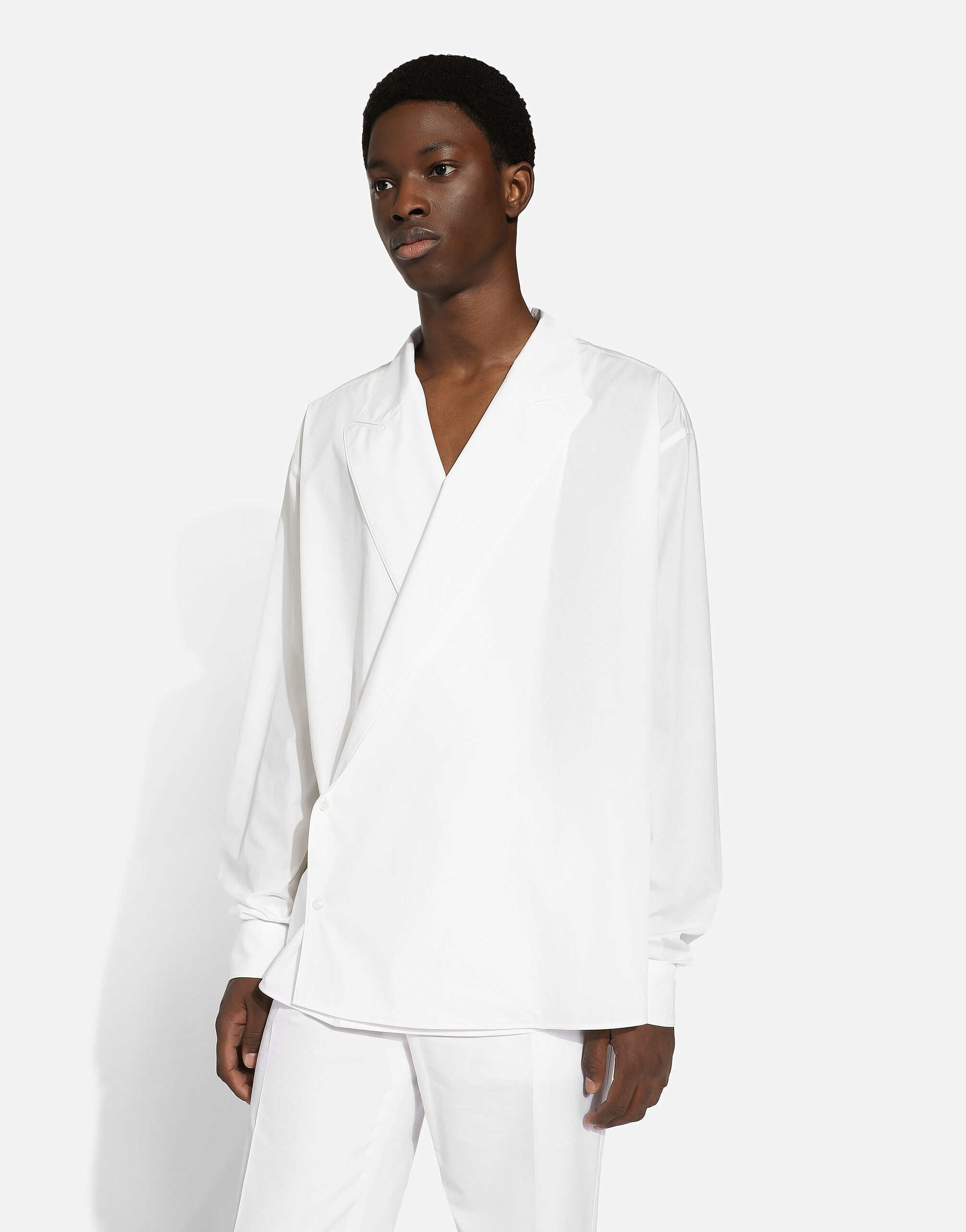 Oversize cotton shirt in White for Men | Dolce&Gabbana® US