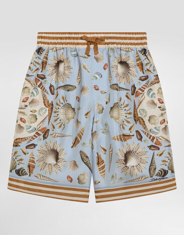 Dolce & Gabbana Shell-print twill bermuda shorts Multicolor L43Q54HI1ZB
