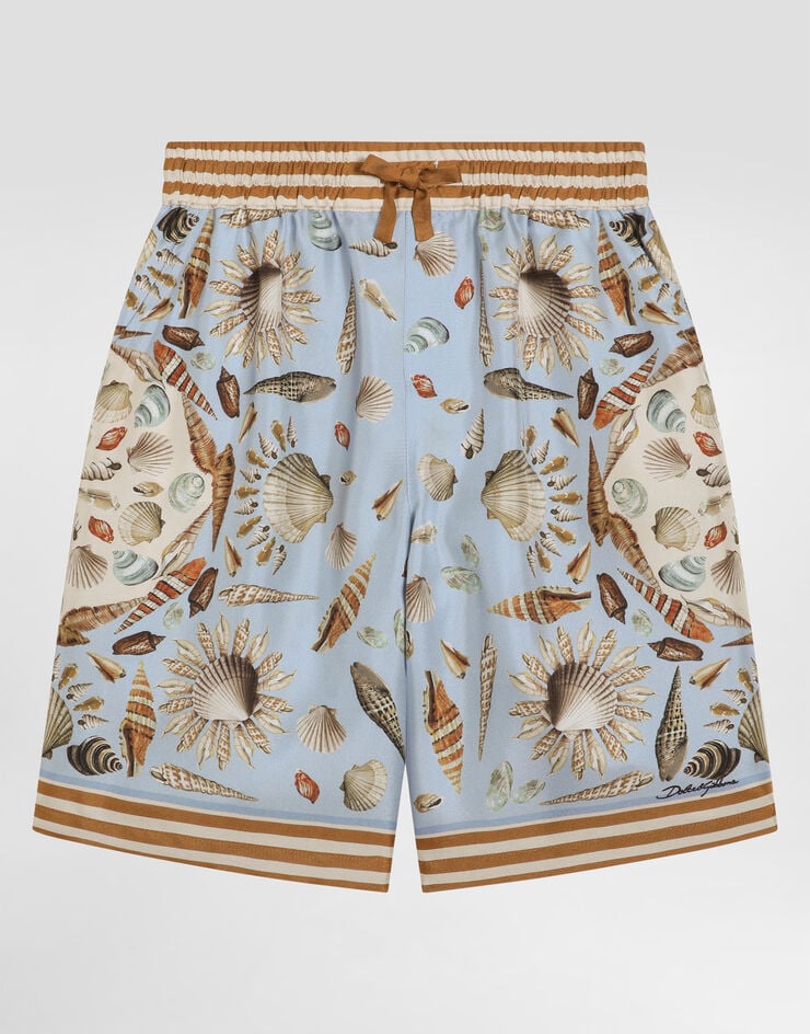 Dolce & Gabbana Shell-print twill bermuda shorts Multicolor L43Q54HI1ZB