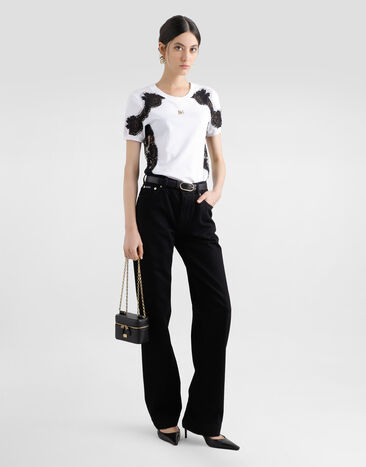 Dolce & Gabbana Jean loose en denim avec pli cassé Multicolor FTC8CDG8MM3