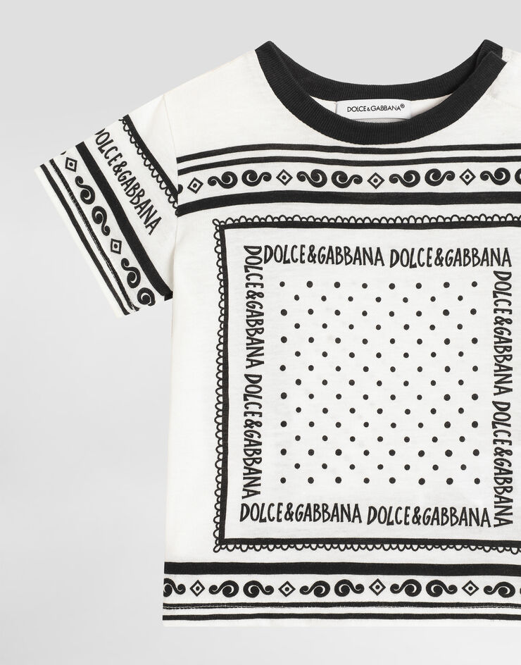 Dolce & Gabbana Jersey T-shirt with bandanna print Print L1JT7WII7FZ