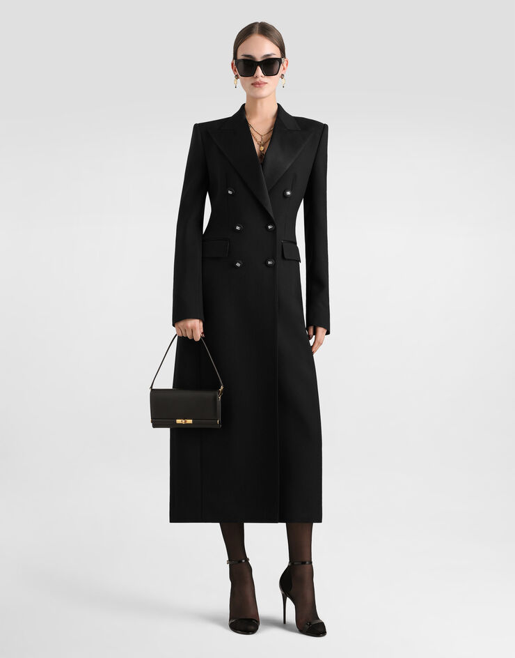 Dolce & Gabbana Dolce double-breasted coat in double wool gabardine Dolce & Gabbana Dolce double-breasted coat in double wool gabardine Black F0W6HTFU272