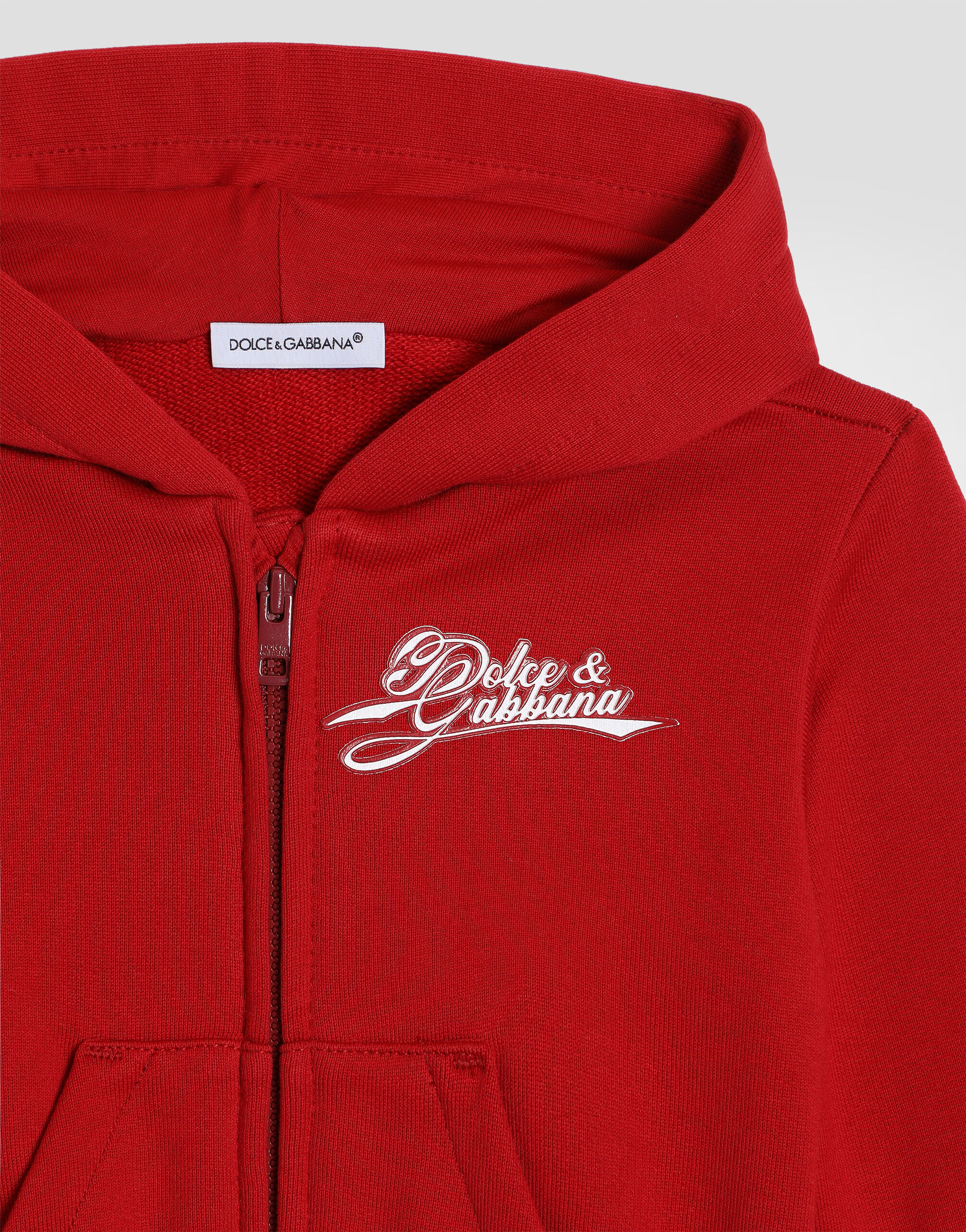 Dolce & Gabbana D&G hoodie 短丈 Redのボーイズ Hoodie with logo | Dolce&Gabbana®