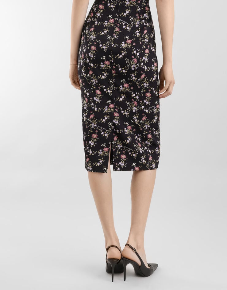 Dolce & Gabbana Small floral-print charmeuse dress Dolce & Gabbana Small floral-print charmeuse dress Multicolor F6GASTFSA8I