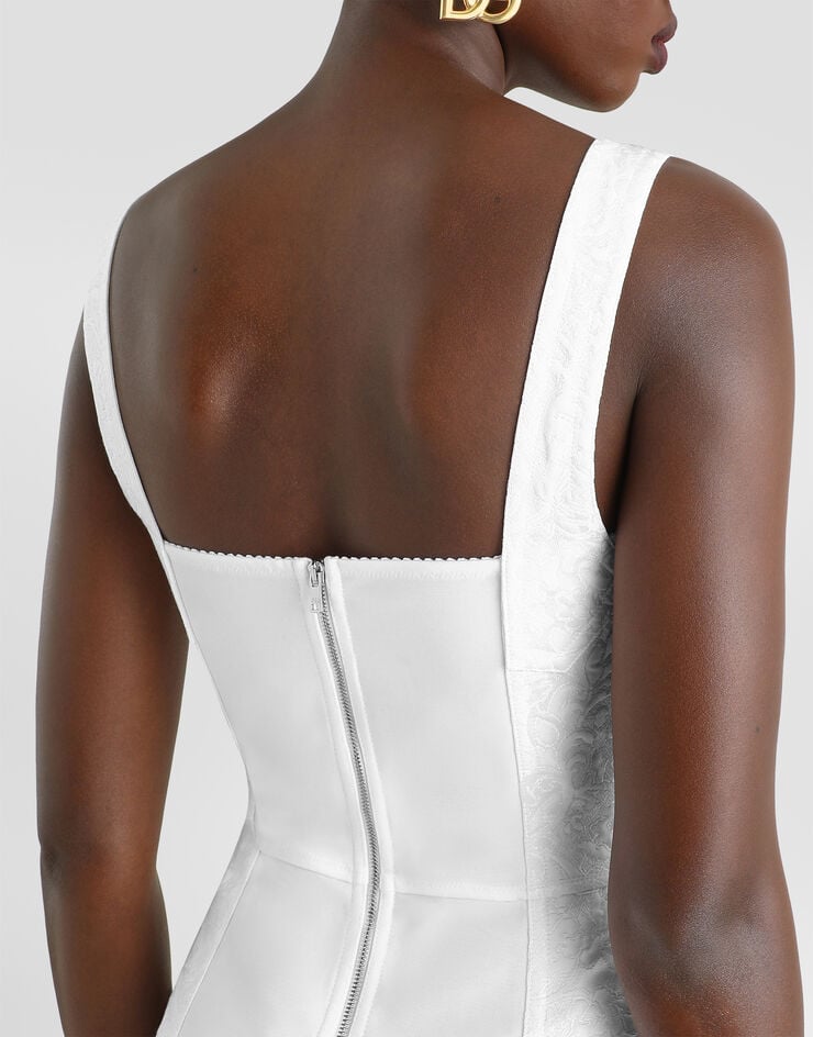 Dolce & Gabbana Korsettkleid aus Brokat Dolce & Gabbana Korsettkleid aus Brokat White F63G9THJMR4
