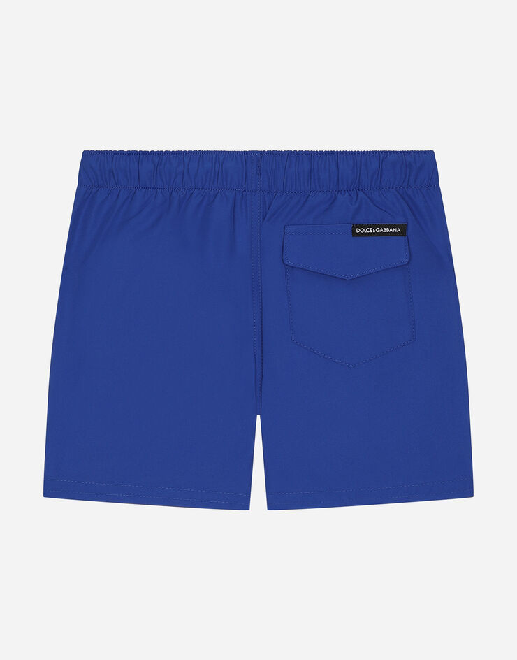 Dolce & Gabbana Boxer de bain en nylon Bleu L1J818G7KM9