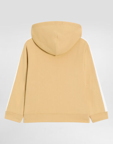 Dolce & Gabbana Hooded sweatshirt with print Yellow L4JWNOG7PWP