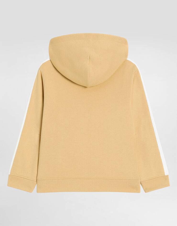Dolce & Gabbana Hooded sweatshirt with print Yellow L4JWNOG7PWP